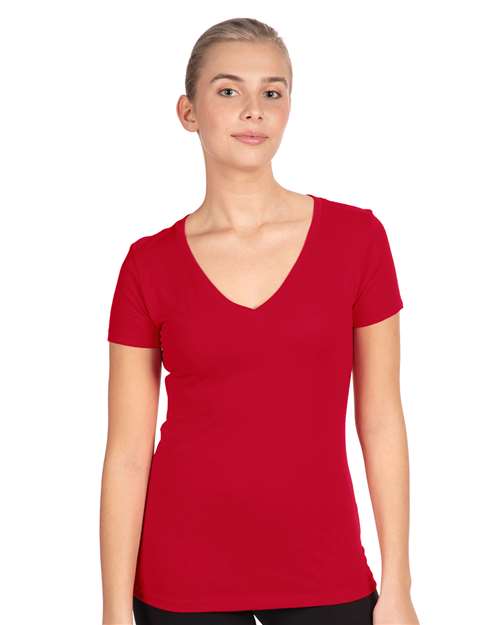 Next Level Women's Ideal V-Neck T-Shirt - Red
