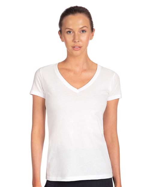 Next Level Women's Ideal V-Neck T-Shirt - White