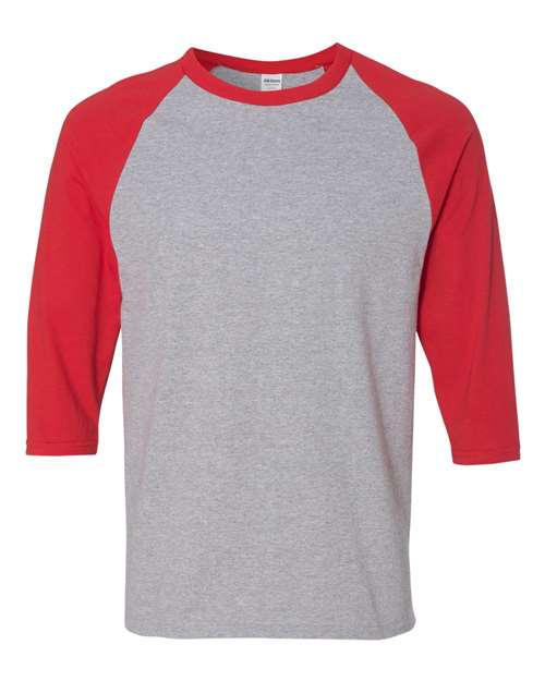 Gildan Unisex Heavy Cotton™ Raglan Three-Quarter Sleeve T-Shirt