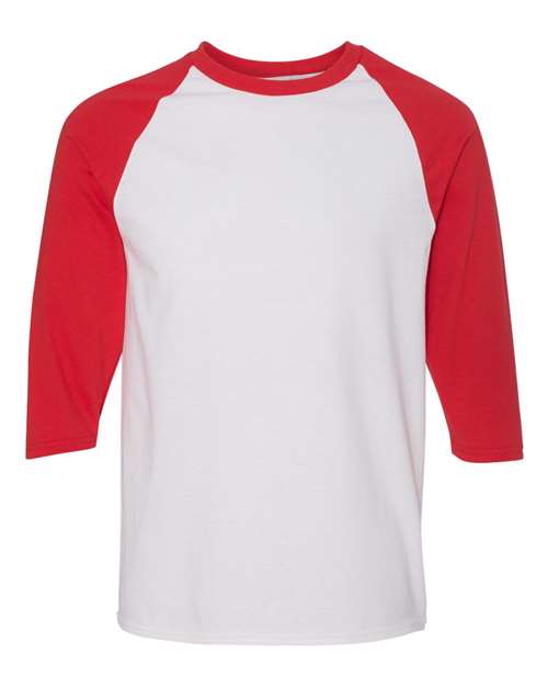 Gildan Unisex Heavy Cotton™ Raglan Three-Quarter Sleeve T-Shirt