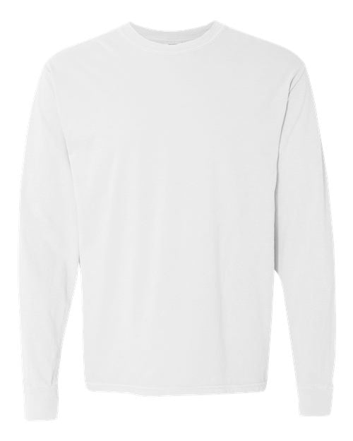 Comfort Colors Unisex Garment-Dyed Heavyweight Long Sleeve T-Shirt - White