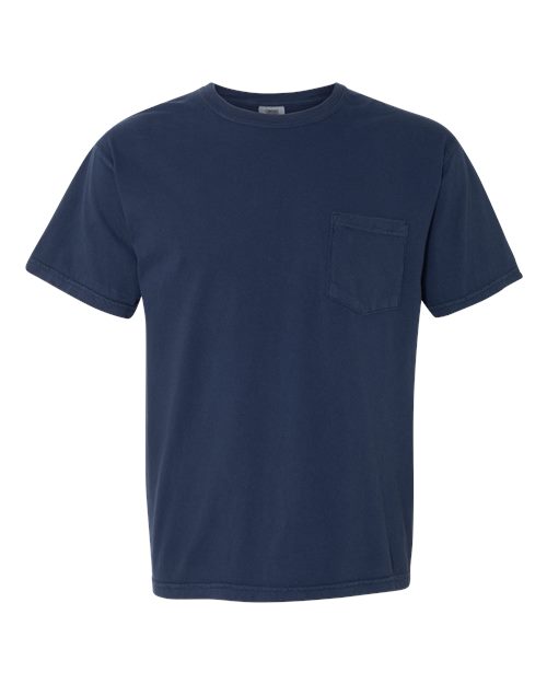Comfort Colors Unisex Garment-Dyed Heavyweight Pocket T-Shirt - True Navy