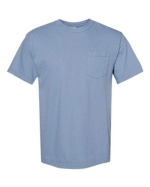 Comfort Colors Unisex Garment-Dyed Heavyweight Pocket T-Shirt - Washed Denim