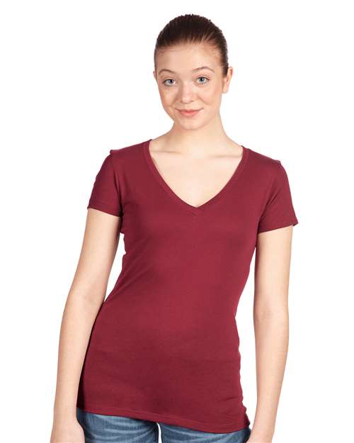 Next Level Women's Ideal V-Neck T-Shirt - Cardinal