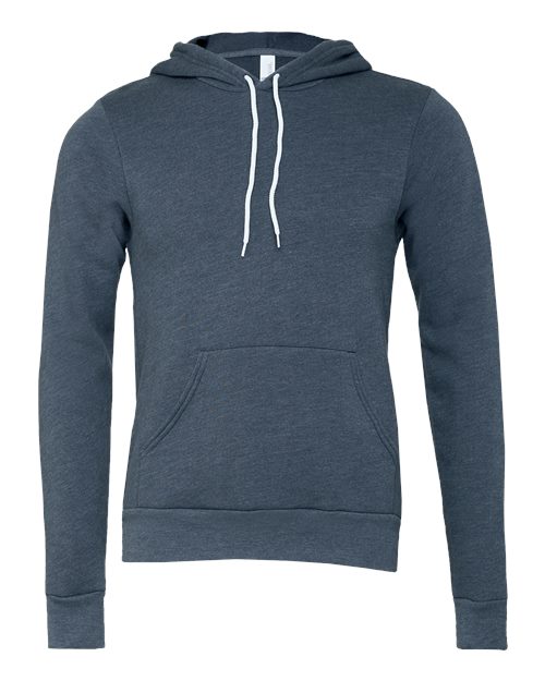 BELLA + CANVAS Unisex Sponge Fleece Hoodie Sweatshirt - Heather Navy