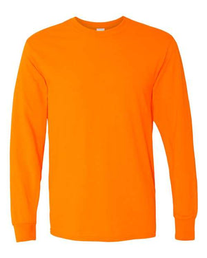 Gildan Unisex Heavy Cotton™ Long Sleeve T-Shirt - Safety Orange