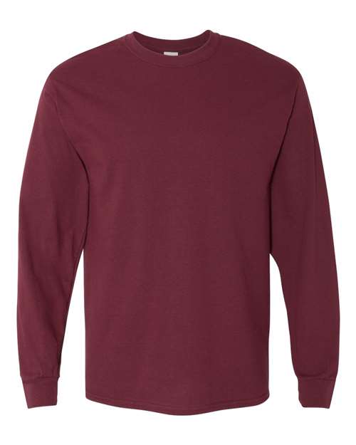 Gildan Unisex Heavy Cotton™ Long Sleeve T-Shirt - Maroon
