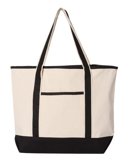 Q-Tees 34.6L Large Canvas Deluxe Tote