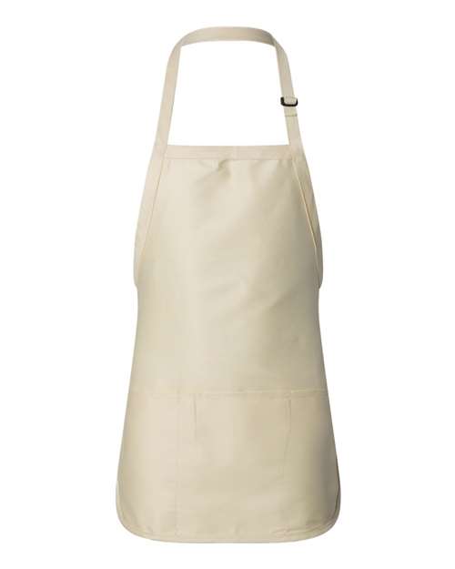 Q-Tees Full-Length Apron with Pouch Pocket
