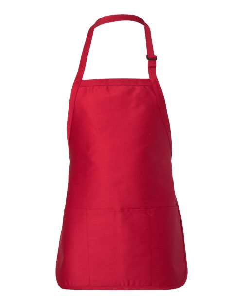 Q-Tees Full-Length Apron with Pouch Pocket