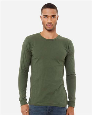 BELLA + CANVAS Unisex Jersey Long Sleeve Tee - Military Green