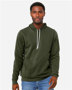 BELLA + CANVAS Unisex Sponge Fleece Hoodie Sweatshirt - Military Green