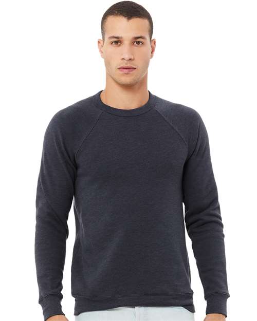 BELLA + CANVAS Unisex Sponge Fleece Raglan Crewneck Sweatshirt - Ash