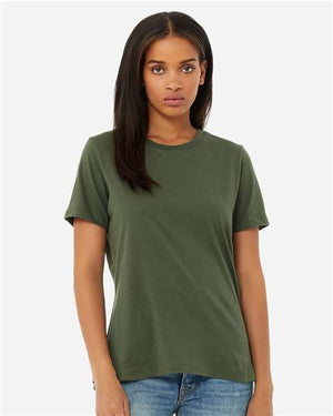 BELLA + CANVAS Women’s Relaxed Jersey Tee - Military Green