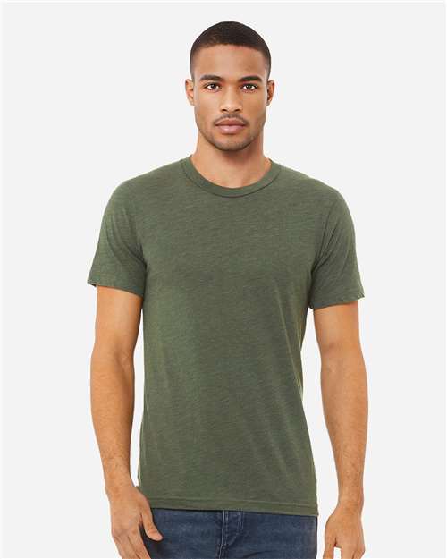 BELLA + CANVAS Triblend Tee - Military Green Triblend
