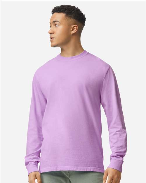 Comfort Colors Unisex Garment-Dyed Heavyweight Long Sleeve T-Shirt - Orchid
