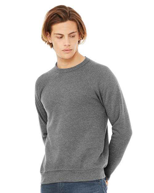BELLA + CANVAS Unisex Sponge Fleece Raglan Crewneck Sweatshirt - Ash