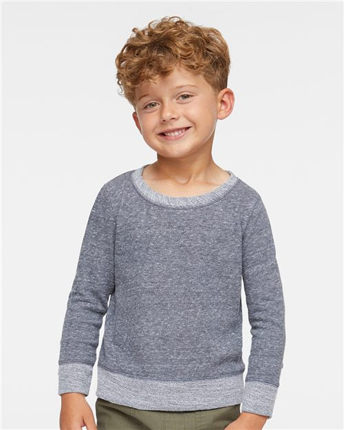 Rabbit Skins Toddler Harborside Mélange French Terry Crewneck Sweatshirt