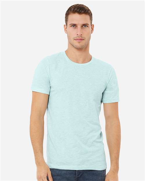 BELLA + CANVAS CVC Jersey Tee - Heather Prism Ice Blue