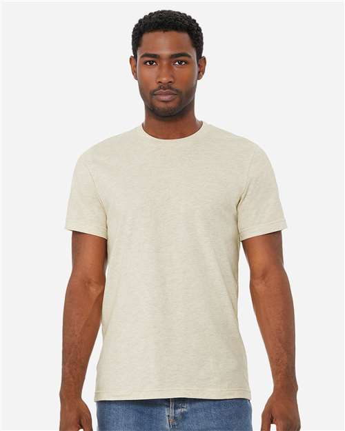 BELLA + CANVAS CVC Jersey Tee - Heather Prism Natural