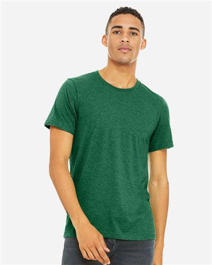BELLA + CANVAS CVC Jersey Tee - Heather Grass Green