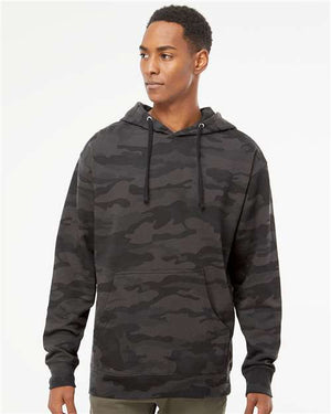 Independent Trading Co. Unisex Midweight Hooded Sweatshirt - Black Camo