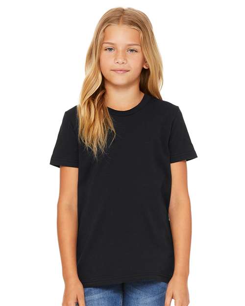 BELLA + CANVAS Youth Jersey Tee - Vintage Black