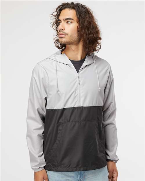 Independent Trading Co. Unisex Lightweight Quarter-Zip Windbreaker Pullover Jacket