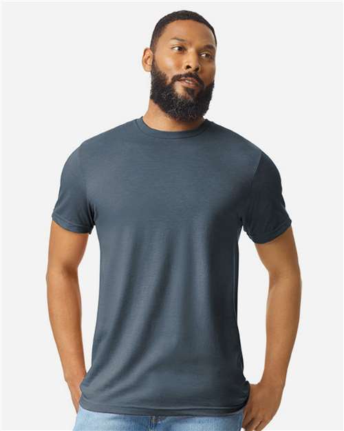 Gildan Unisex Softstyle® CVC T-Shirt - Steel Blue