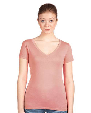 Next Level Women's Ideal V-Neck T-Shirt - Desert Pink