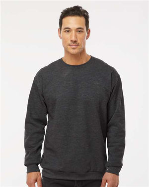 M&O Unisex Crewneck Fleece - Jet Black Heather