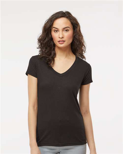 M&O Women's Deluxe Blend V-Neck T-Shirt