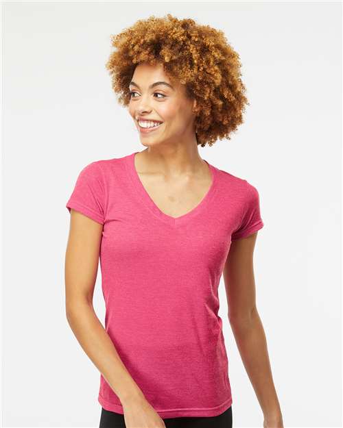 M&O Women's Deluxe Blend V-Neck T-Shirt
