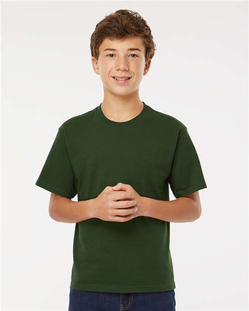M&O Youth Gold Soft Touch T-Shirt - Forest Green