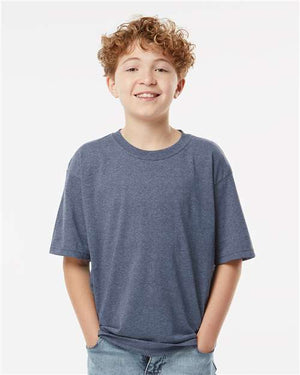 M&O Youth Gold Soft Touch T-Shirt - Heather Navy