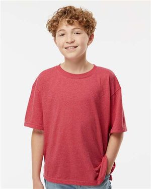 M&O Youth Gold Soft Touch T-Shirt - Heather Red
