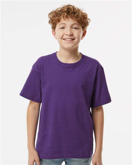 M&O Youth Gold Soft Touch T-Shirt - Purple