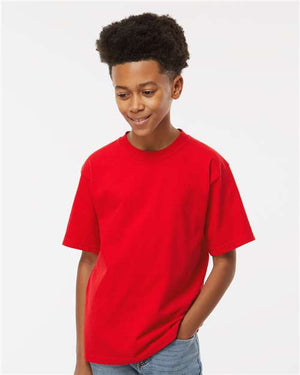 M&O Youth Gold Soft Touch T-Shirt - Deep Red