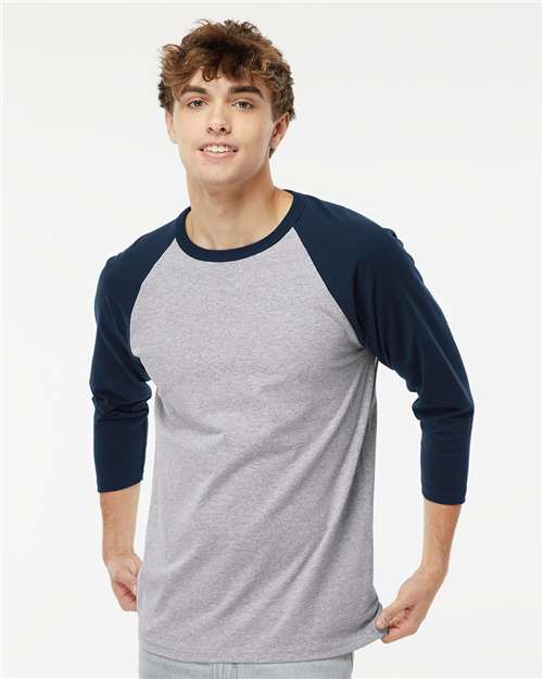 M&O Raglan Three-Quarter Sleeve Baseball T-Shirt