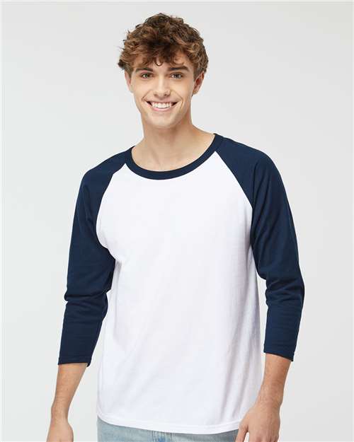 M&O Raglan Three-Quarter Sleeve Baseball T-Shirt