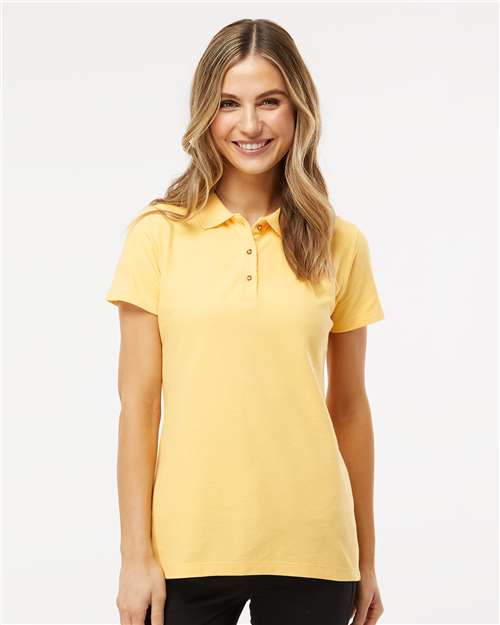 M&O Women's Ringspun Pique Polo