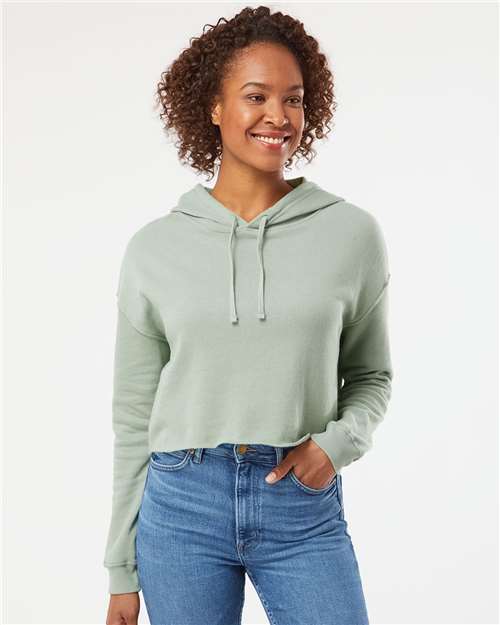 Independent Trading Co. Women’s Lightweight Crop Hooded Sweatshirt