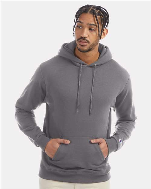 Champion Unisex Powerblend® Hooded Sweatshirt - Stone Grey
